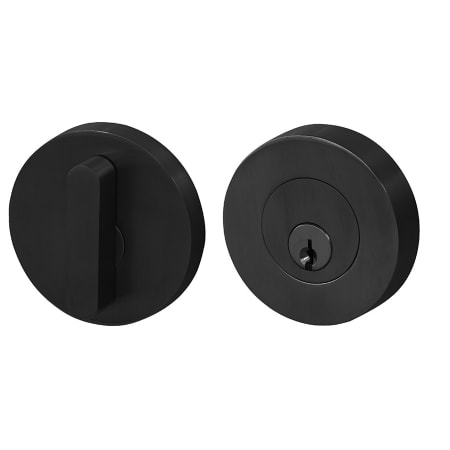 Linnea Marine Grade 316 Stainless Steel DB63 Modern Keyed Entry Single Cylinder Deadbolt with Thumb turn Satin Black