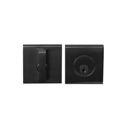 Linnea Marine Grade 316 Stainless Steel DB63 Modern Keyed Entry Single Cylinder Deadbolt with Thumbturn Satin Black