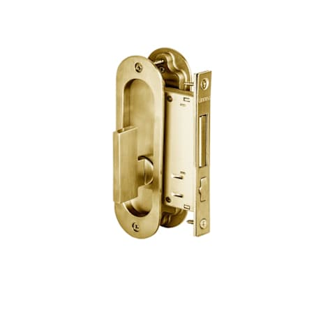Linnea 304 Grade Stainless Steel Round ADA Compliant Privacy Pocket Door Lock PVD Satin Brass