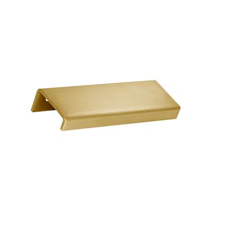 Linnea 304 Grade Stainless Steel 3-1/8 Inch Center to Center Finger Cabinet Pull Satin Brass