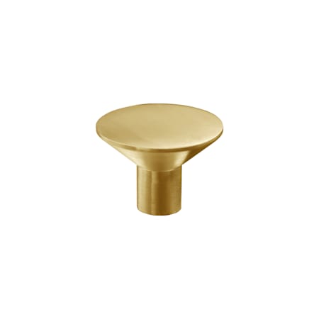 Linnea 304 Grade Stainless Steel 1-5/16 Inch Mushroom Cabinet Knob PVD Satin Brass