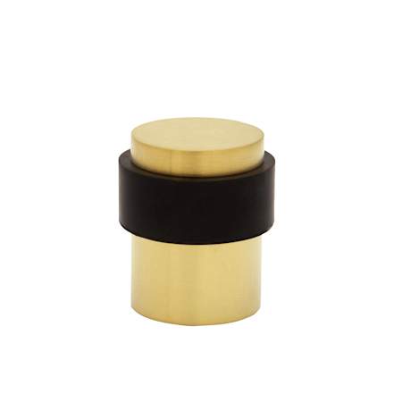 Linnea 304 Grade Stainless Steel 1-3/16 Inch Diameter Floor Mount Door Stop PVD Satin Brass