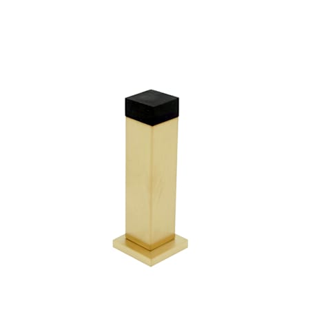 Linnea 304 Grade Stainless Steel 3-7/16 Inch Long Baseboard Door Stop PVD Satin Brass