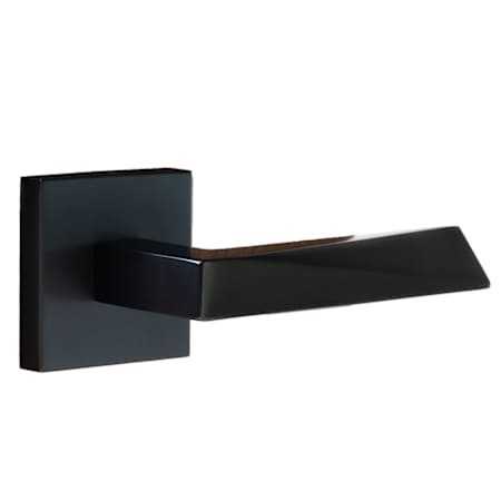 Linnea L19 Non-Turning One-Sided Dummy Door Lever with Square Rose from the Alpine Collection Satin Black