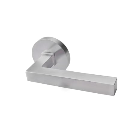 Linnea Marine Grade 316 Stainless Steel LL90 Passage Door Lever Set with Round Rose Satin Stainless Steel