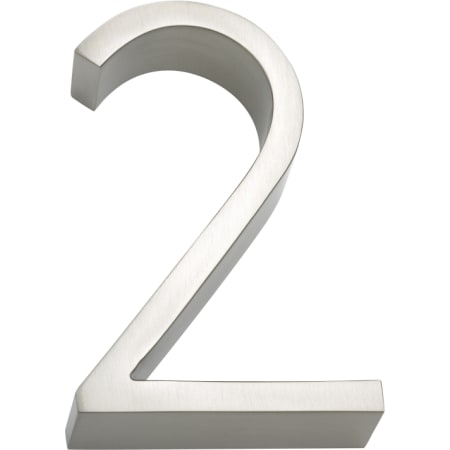 Linnea 304 Grade Stainless Steel 5 Inch High Address Number 2 Satin Stainless Steel