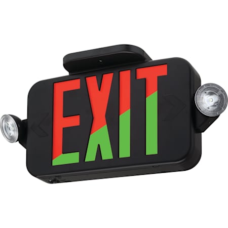 Lithonia Lighting Thermoplastic Exit Sign with Stencil Face Black