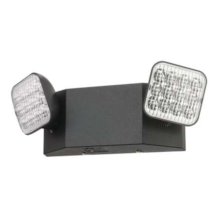 Lithonia Lighting Contractor Select EU2C 120-277-Volt Integrated LED Black Emergency Light Fixture with Battery Black