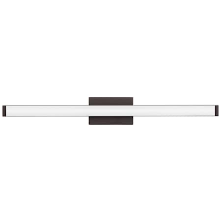 Lithonia Lighting Contemporary Square Single Light 33" Wide Integrated LED Bathroom Bar Light - 3000K Polished Bronze