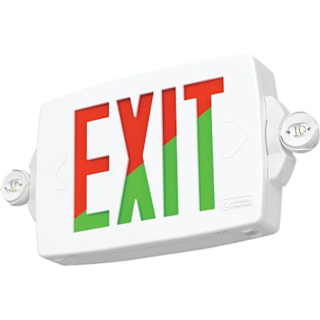 Lithonia Lighting Thermoplastic Exit with Stencil Face and Switchable Face White
