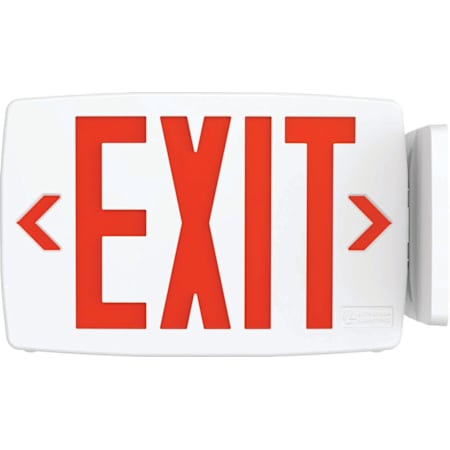 Lithonia Lighting Thermoplastic Exit Sign with Switchable Face White