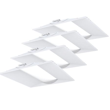 Lithonia Lighting Set of (4) Contractor Select STACK PACK 24" x 24" Integrated LED Troffer with Adjustable Color Temperature White