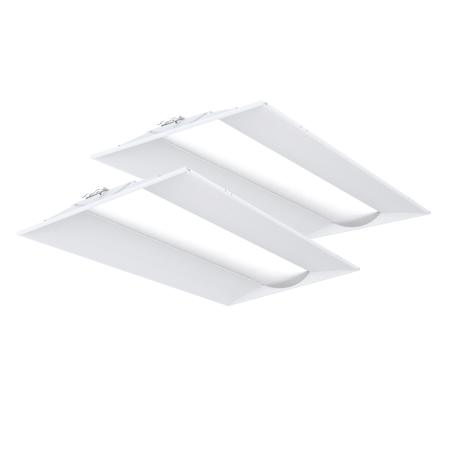 Lithonia Lighting Set of (2) Contractor Select STACK PACK 24" x 48" Integrated LED Troffer with Adjustable Color Temperature White