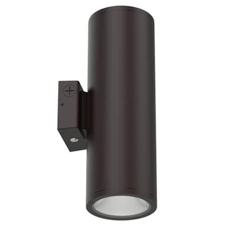 Lithonia Lighting 18" Tall Outdoor Cylindrical Switchable CCT Wall Sconce Dark Bronze