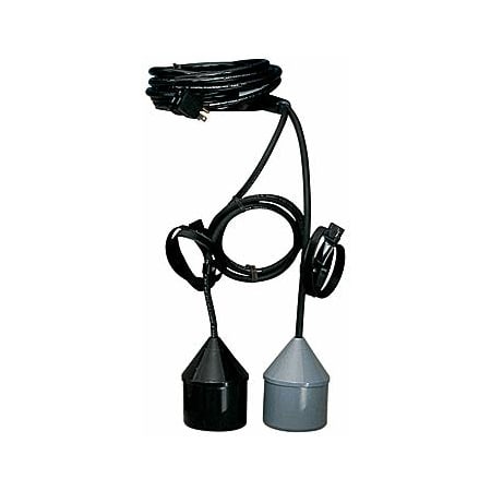 Little Giant Double-Float Piggyback Mechanical Float Switch Gray