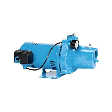 Little Giant Dual Voltage 115/230V Shallow Well Jet Pump with 1-1/4" suction and 1" NPT discharge for installations where the vertical distance from the pump to the pumping water level does not exceed 25 feet. N/A