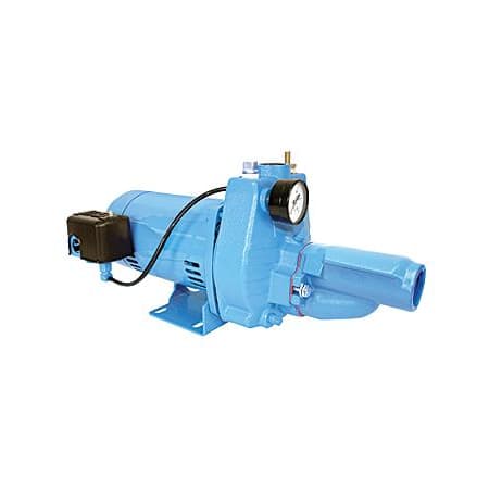 Little Giant 1/2 Horsepower, Dual Voltage 115/230V Convertible Jet Pump with 1-1/4" suction and 1" NPT discharge.  Installs where vertical distance to pumping water level does not exceed 90 feet. N/A
