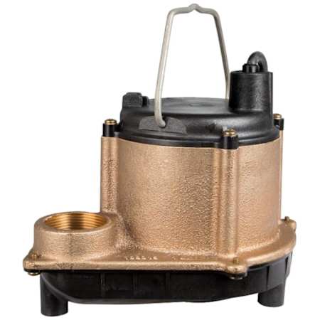 Little Giant 6-CBM - 1/3 HP Cast Bronze Submersible Sump Pump with 10' Cord (Non-Automatic) N/A