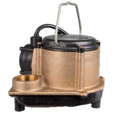 Little Giant 6-CBA - 1/3 HP Cast Bronze Submersible Sump Pump with Diaphragm Switch (10' Cord) N/A