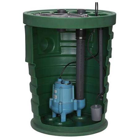 Little Giant 9JF2V2D - Pit Plus Jr. 4/10 HP Premium Simplex Sewage System with Tether Float Switch (2" Vent, 2" Discharge) N/A