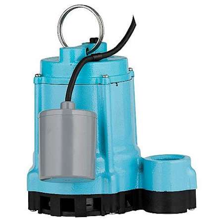 Little Giant 9EC-CIA-RF - 4/10 HP Cast Iron Effluent Pump (30' Cord) with Piggyback Tether Float Switch N/A