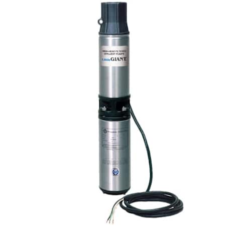 Little Giant 1/2 HP 30 GPM High Head Submersible 4" Stainless Steel Filtered Effluent / Fountain Pump (2W 230V) N/A