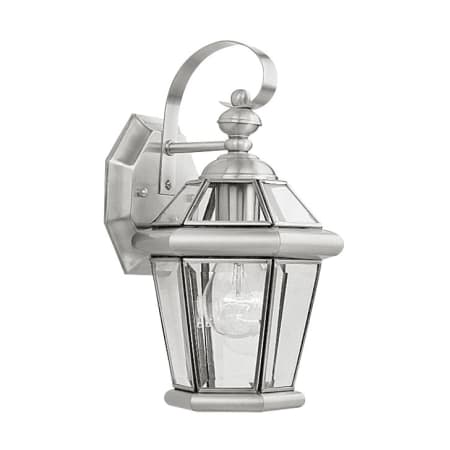 Livex Lighting Georgetown 1 Light Outdoor Wall Sconce Brushed Nickel