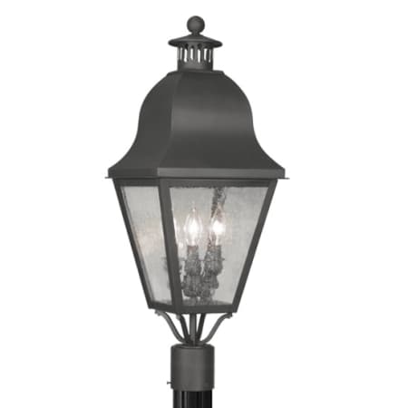 Livex Lighting Amwell 3 Light 26-3/4" High Outdoor Post Light Black
