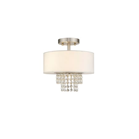 Livex Lighting Carlisle 2 Light Semi Flush Ceiling Fixture Brushed Nickel