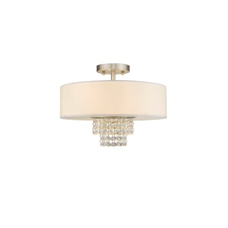 Livex Lighting Carlisle 3 Light Semi Flush Ceiling Fixture Brushed Nickel