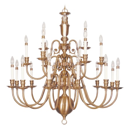 Livex Lighting Beacon Hill 21 Light 3 Tier Chandelier Flemish Brass