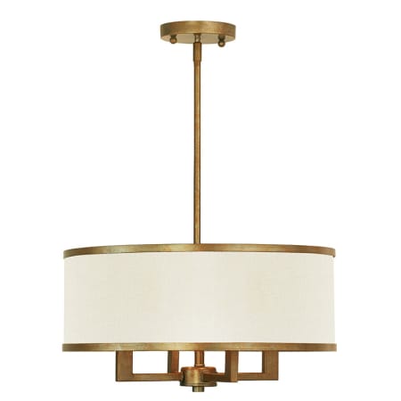 Livex Lighting Park Ridge 4 Light 18" Wide Drum Chandelier Hand Painted Antique Gold Leaf