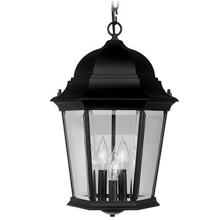 Livex Lighting Hamilton 3 Light 13" Wide Outdoor Taper Candle Pendant Black