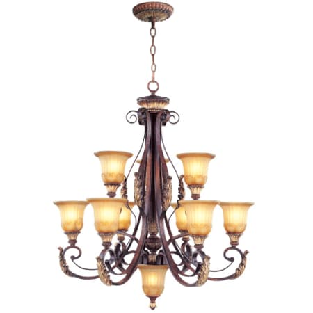 Livex Lighting Villa Verona 9 Light 2 Tier Chandelier Verona Bronze