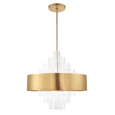 Livex Lighting Orenburg 10 Light 26" Wide Crystal Drum Chandelier Natural Brass