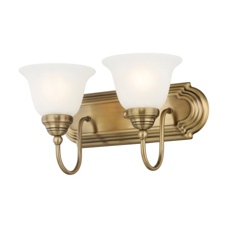 Livex Lighting Belmont 2 Light Bathroom Vanity Light Antique Brass