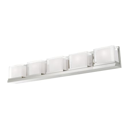 Livex Lighting Duval 5 Light 42" Wide Bathroom Vanity Light Polished Chrome