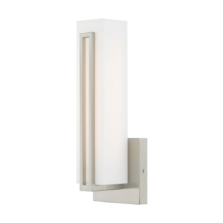 Livex Lighting Fulton Single Light 12" Tall Integrated LED Bathroom Sconce Brushed Nickel