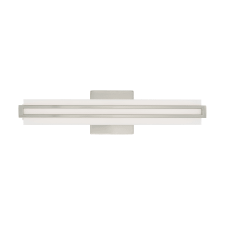 Livex Lighting Fulton Single Light 18" Wide Integrated LED Bath Bar Brushed Nickel