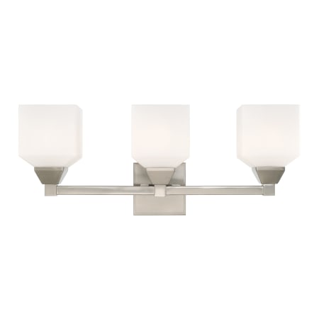 Livex Lighting Aragon 3 Light 23" Wide Bathroom Vanity Light Brushed Nickel
