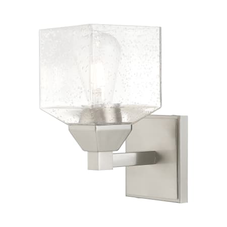 Livex Lighting Aragon Single Light 10" Tall Bathroom Sconce Brushed Nickel