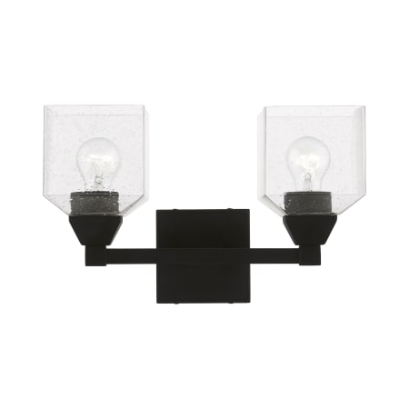Livex Lighting Aragon 2 Light 15" Wide Commercial Vanity Light Black
