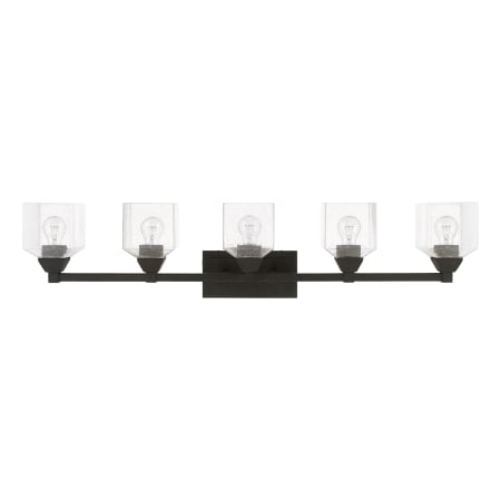 Livex Lighting Aragon 5 Light 42" Wide Commercial Vanity Light Black