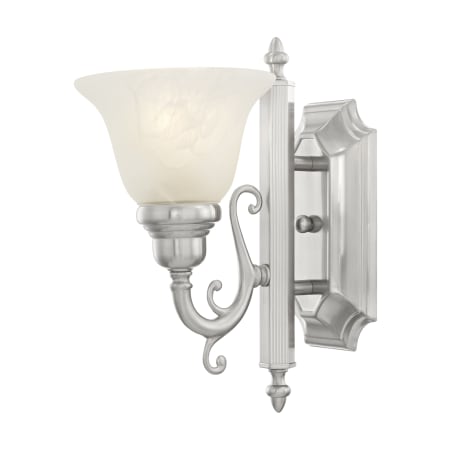 Livex Lighting French Regency 1 Light Bathroom Sconce Brushed Nickel