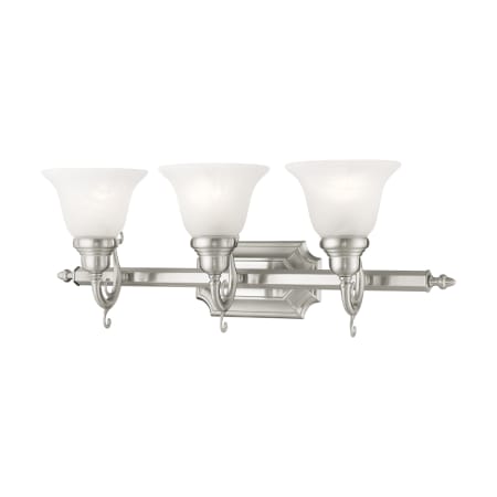 Livex Lighting French Regency 3 Light Bathroom Vanity Light Brushed Nickel