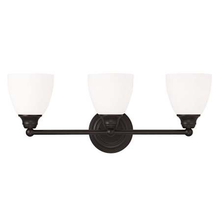 Livex Lighting Somerville 3 Light Bathroom Vanity Light Bronze