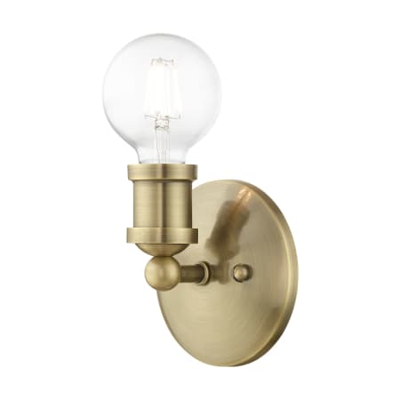 Livex Lighting Lansdale 5" Tall Commercial Wall Sconce Antique Brass