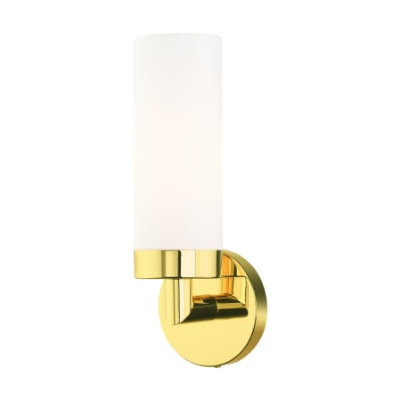 Livex Lighting Aero 12" Tall Wall Sconce Polished Brass