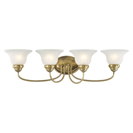 Livex Lighting Edgemont Bathroom Vanity Bar with 4 Lights Antique Brass