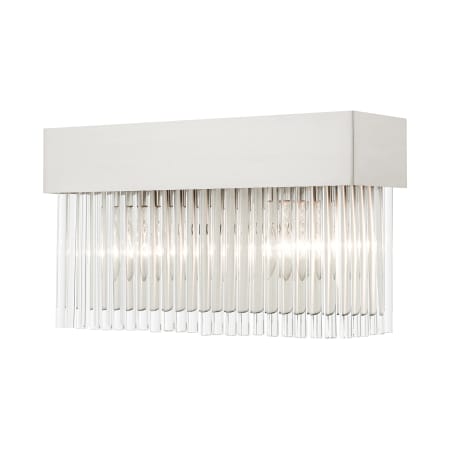 Livex Lighting Norwich 2 Light 8" Tall Wall Sconce Brushed Nickel